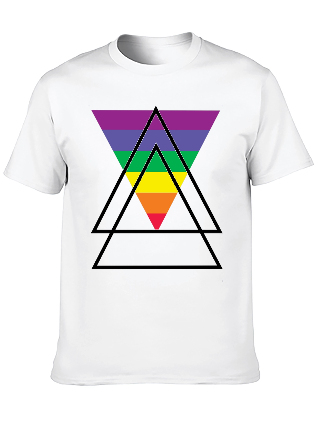 Pride Rainbow Triangle Black T-Shirt