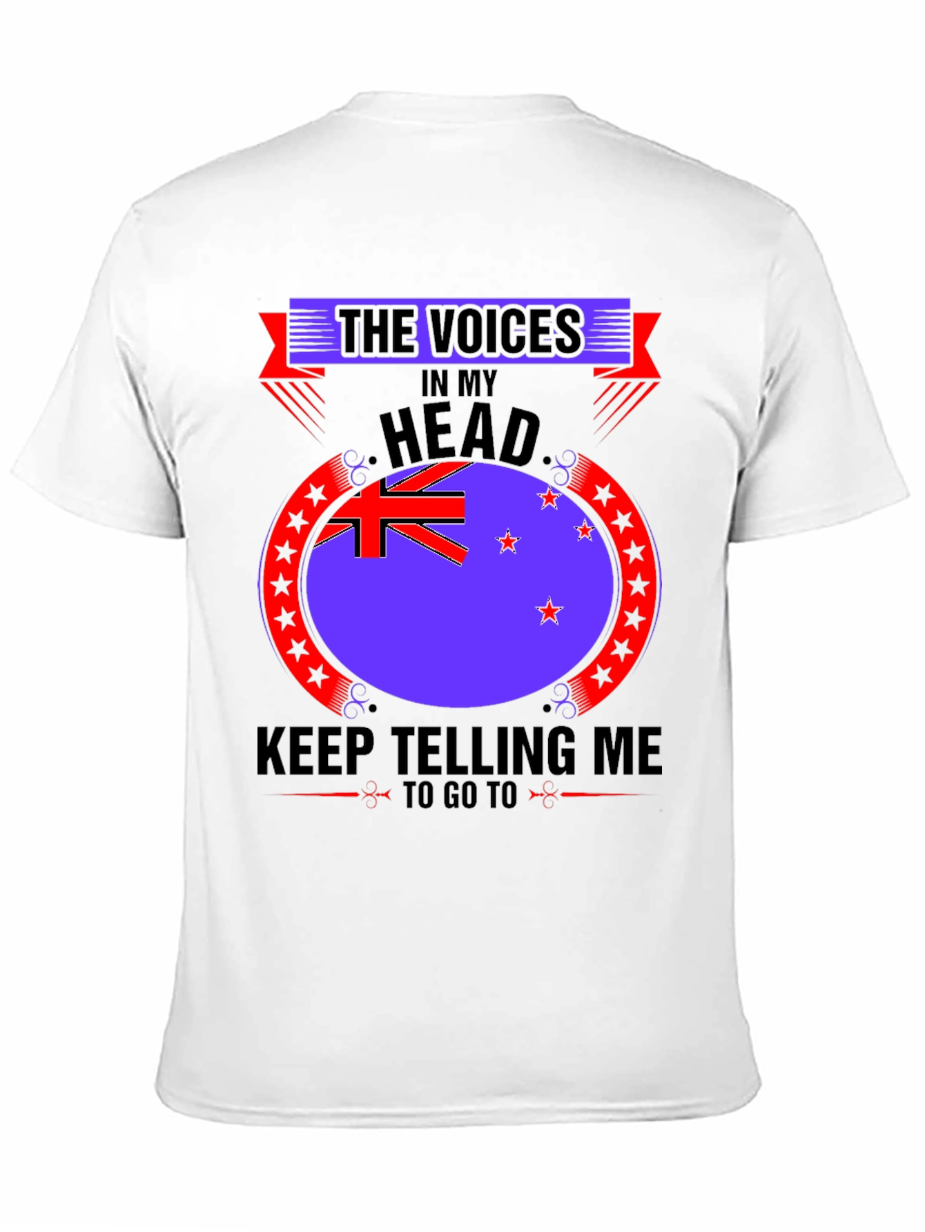 Voices in My Head - New Zealand Flag T-Shirt