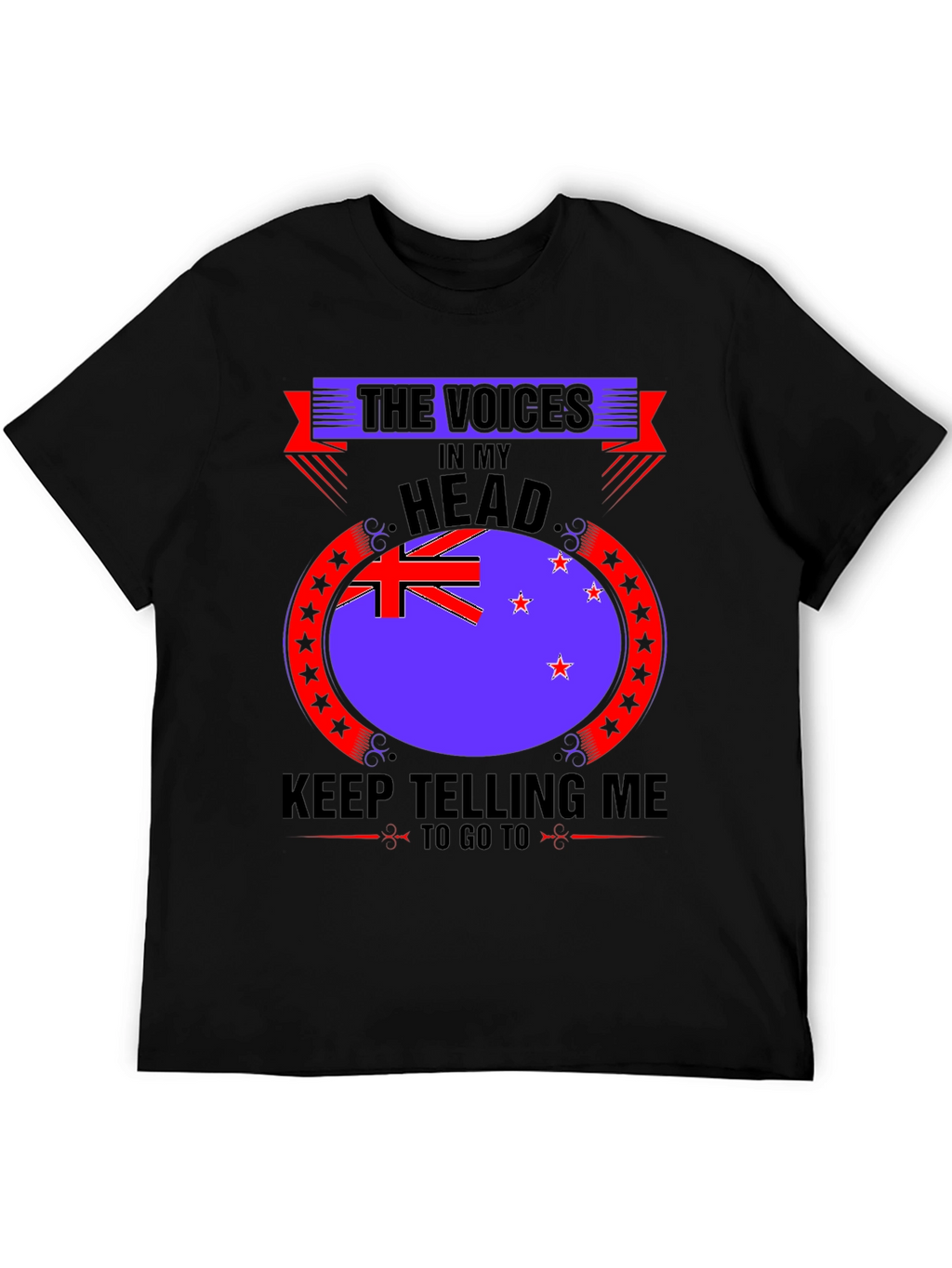 Voices in My Head - New Zealand Flag T-Shirt