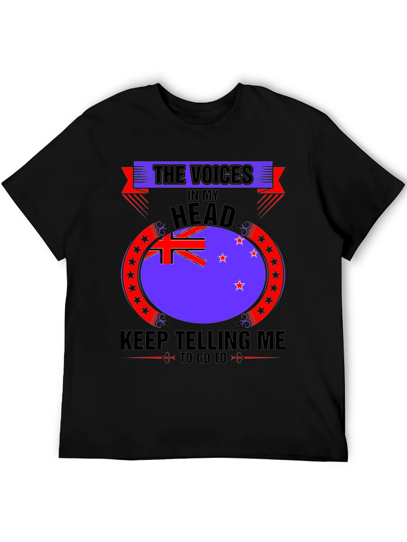 Voices in My Head - New Zealand Flag T-Shirt