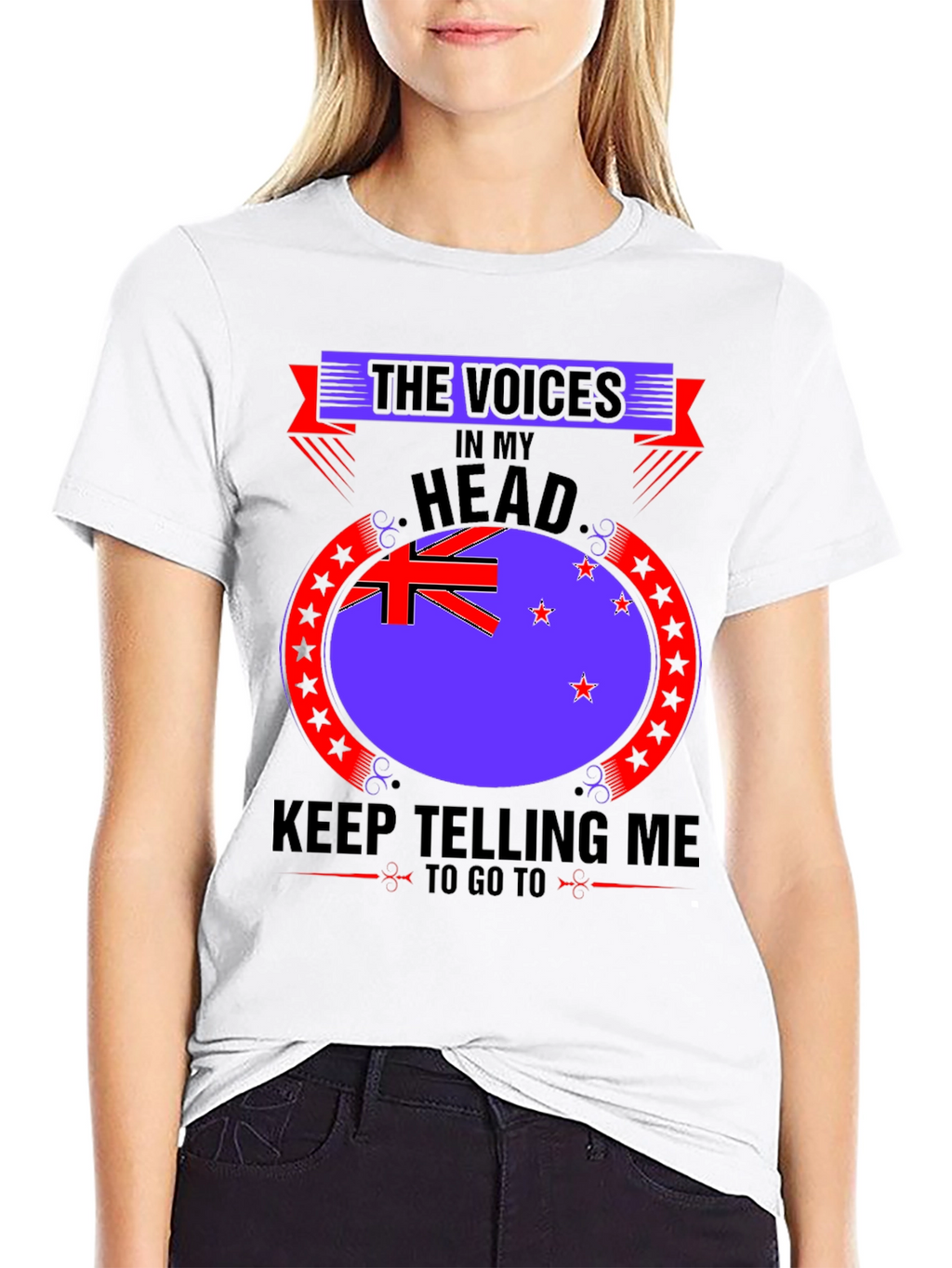 Voices in My Head - New Zealand Flag T-Shirt