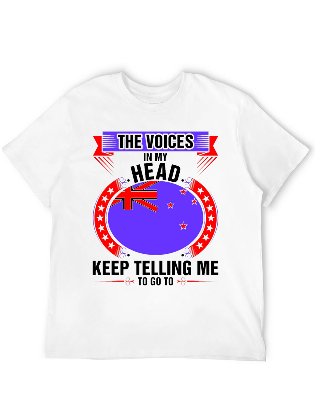 Voices in My Head - New Zealand Flag T-Shirt