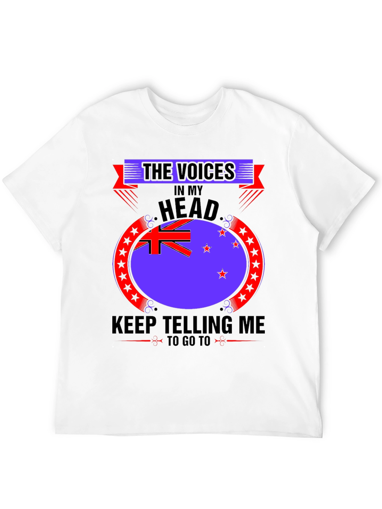Voices in My Head - New Zealand Flag T-Shirt