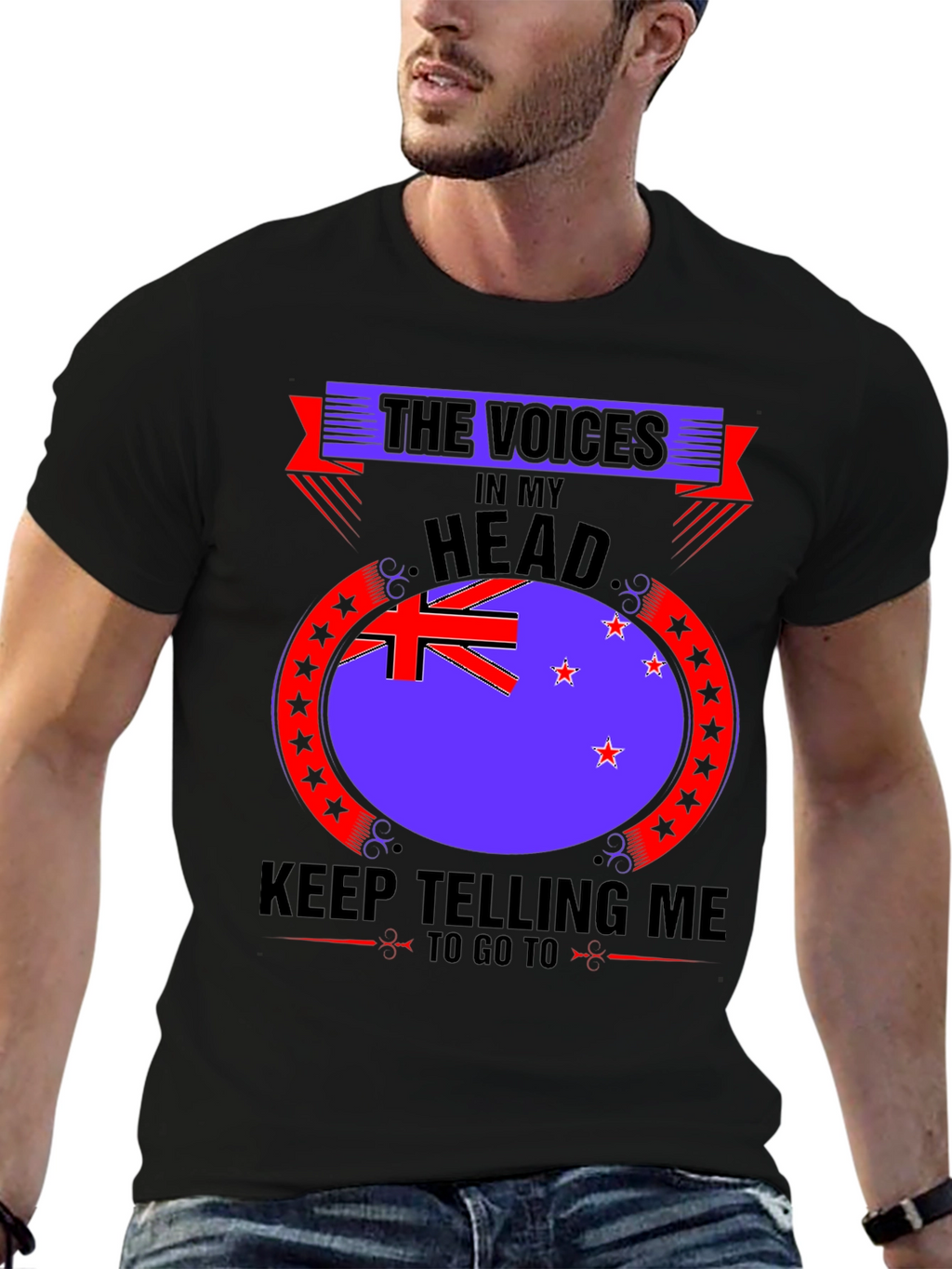 Voices in My Head - New Zealand Flag T-Shirt