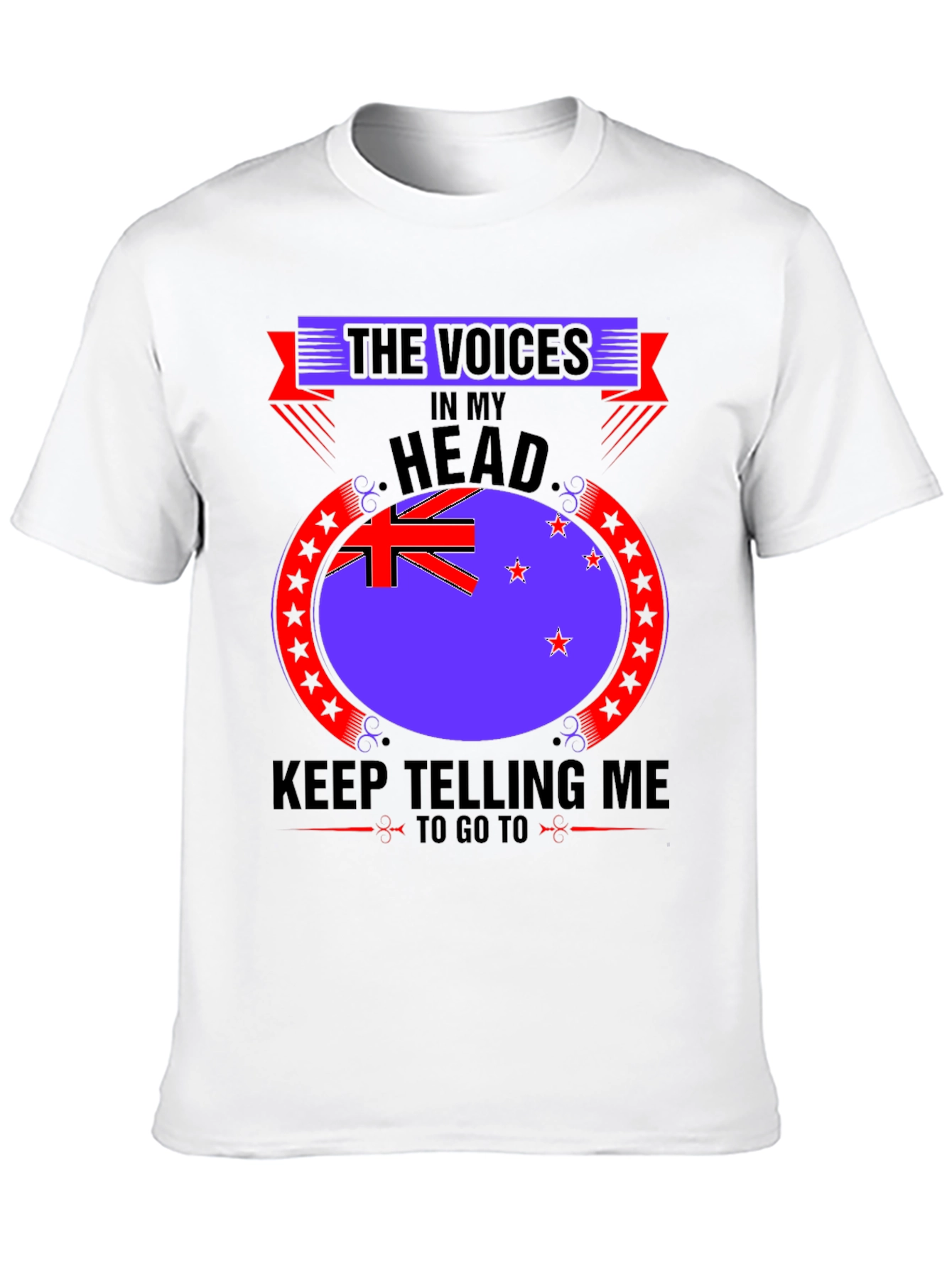 Voices in My Head - New Zealand Flag T-Shirt