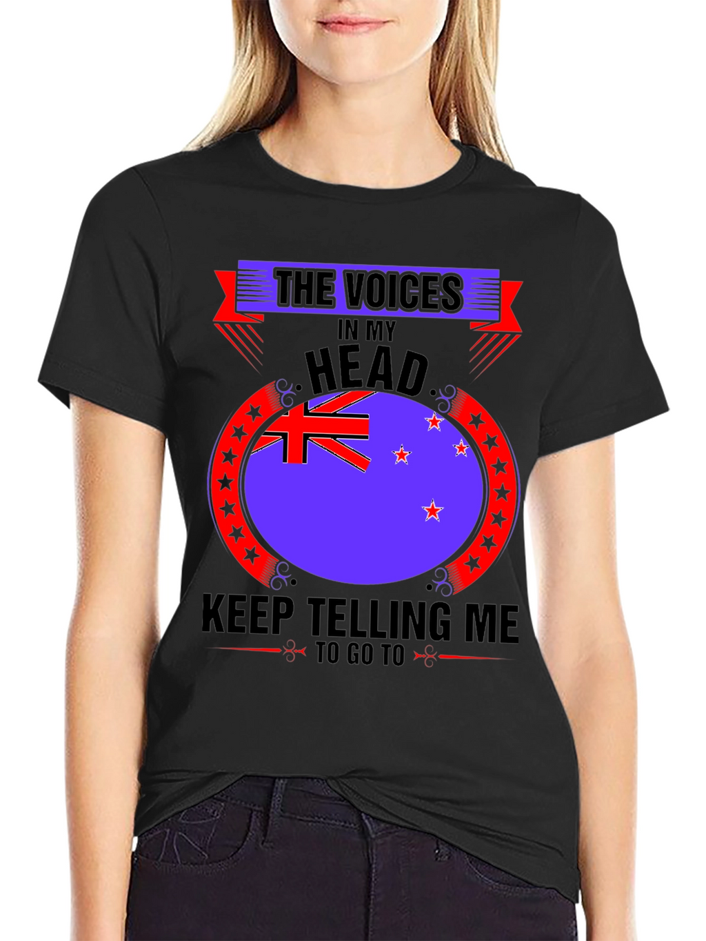 Voices in My Head - New Zealand Flag T-Shirt