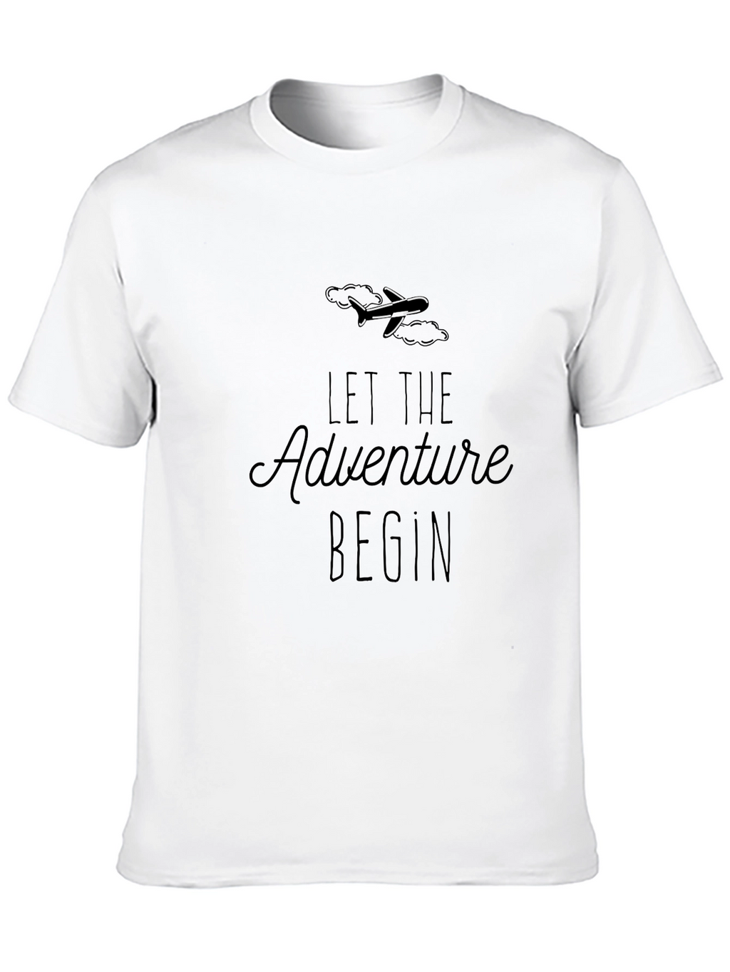 Adventure Begins Graphic Tee - Black
