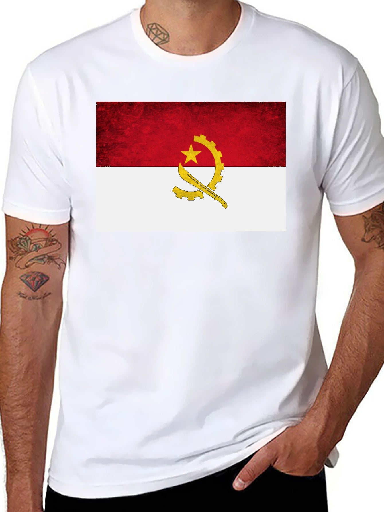 Angola Flag Graphic T-Shirt