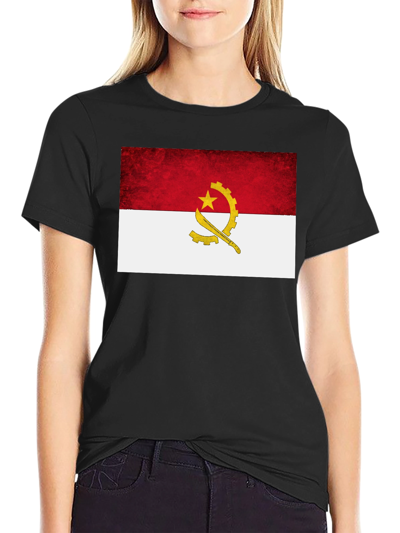 Angola Flag Graphic T-Shirt