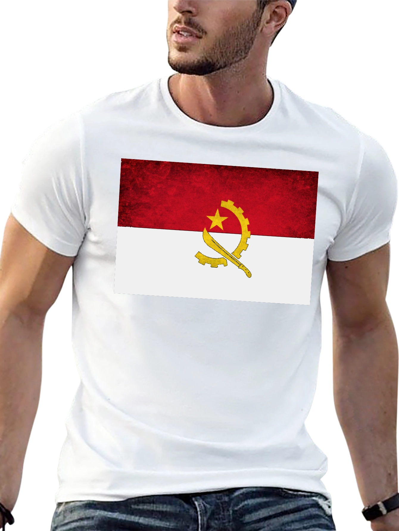 Angola Flag Graphic T-Shirt