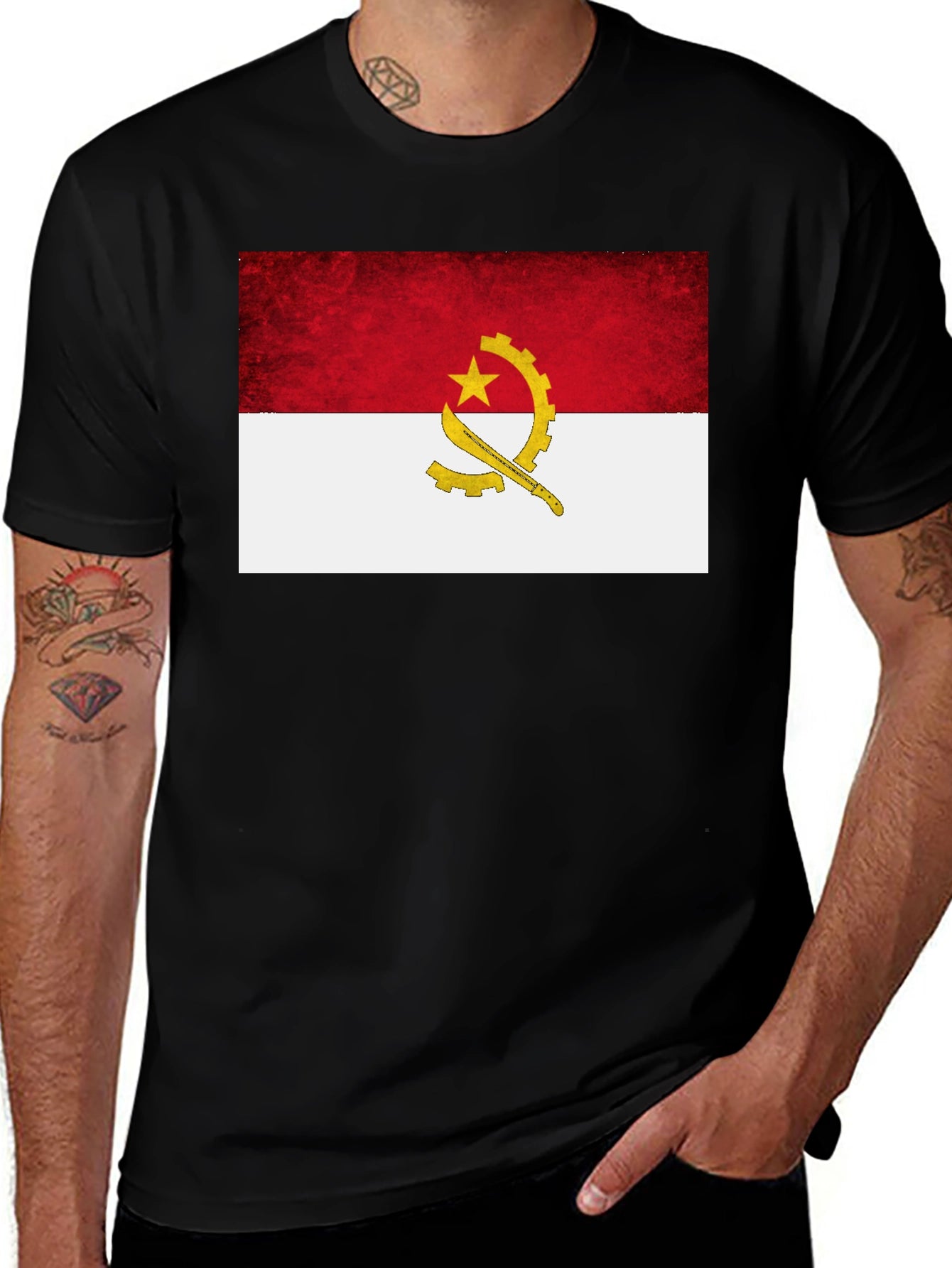Angola Flag Graphic T-Shirt