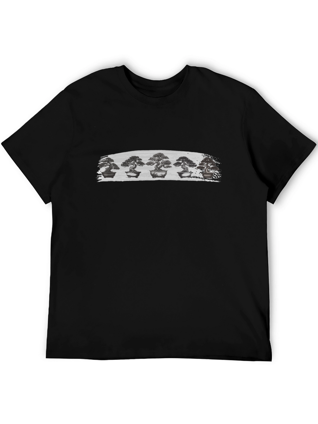 Bonsai Tree Graphic Black T-Shirt