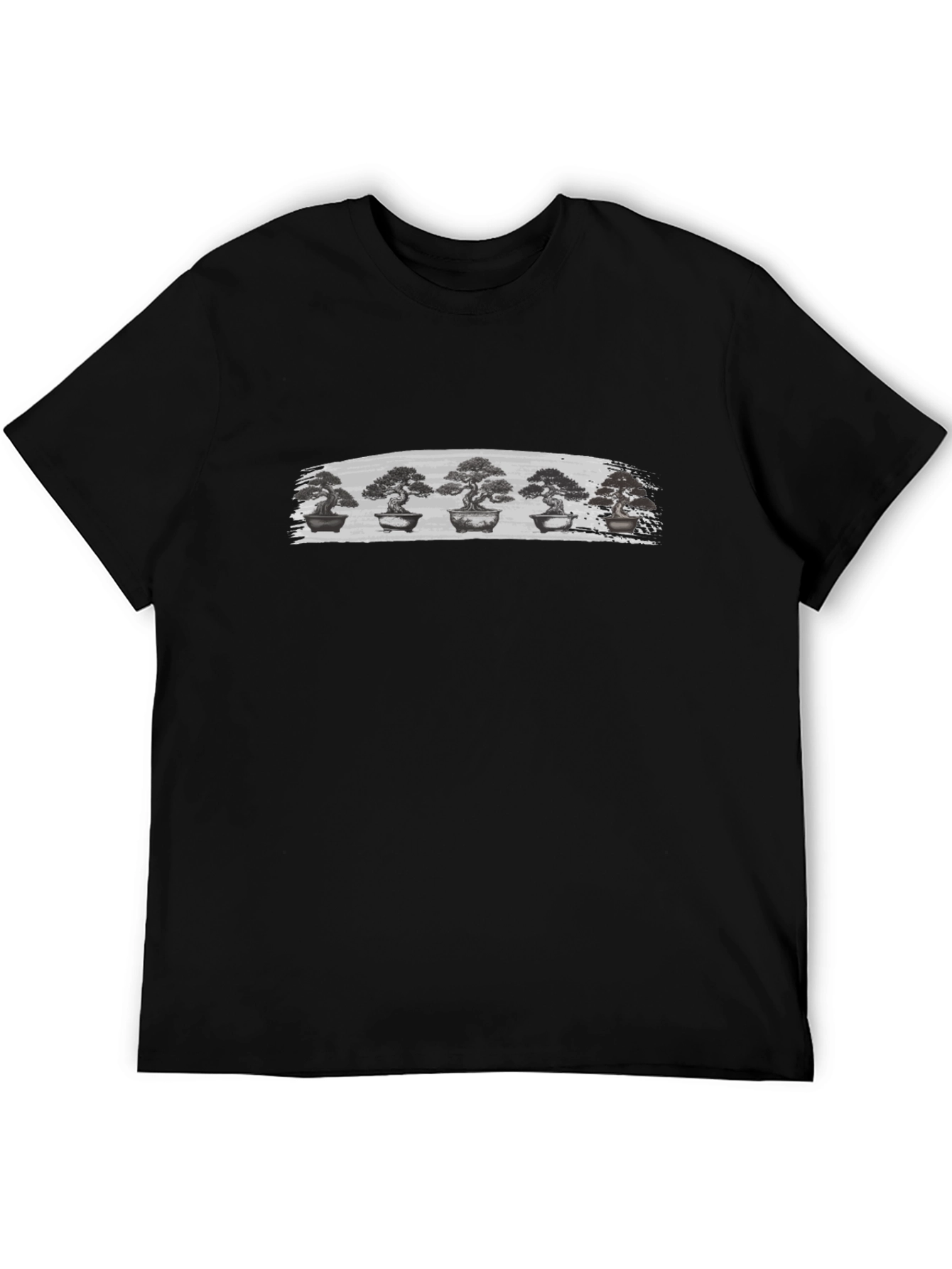 Bonsai Tree Graphic Black T-Shirt
