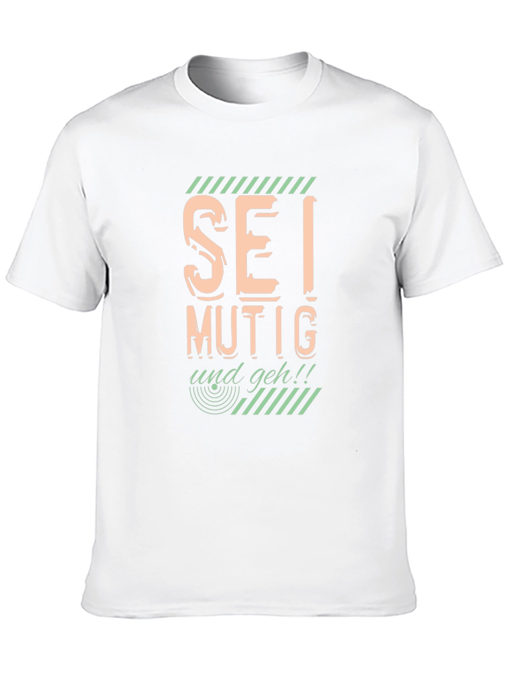 Sei Mutig Und Geh! Bold Graphic Black T-Shirt