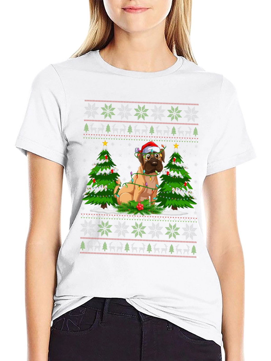 Festive Dog Christmas T-Shirt