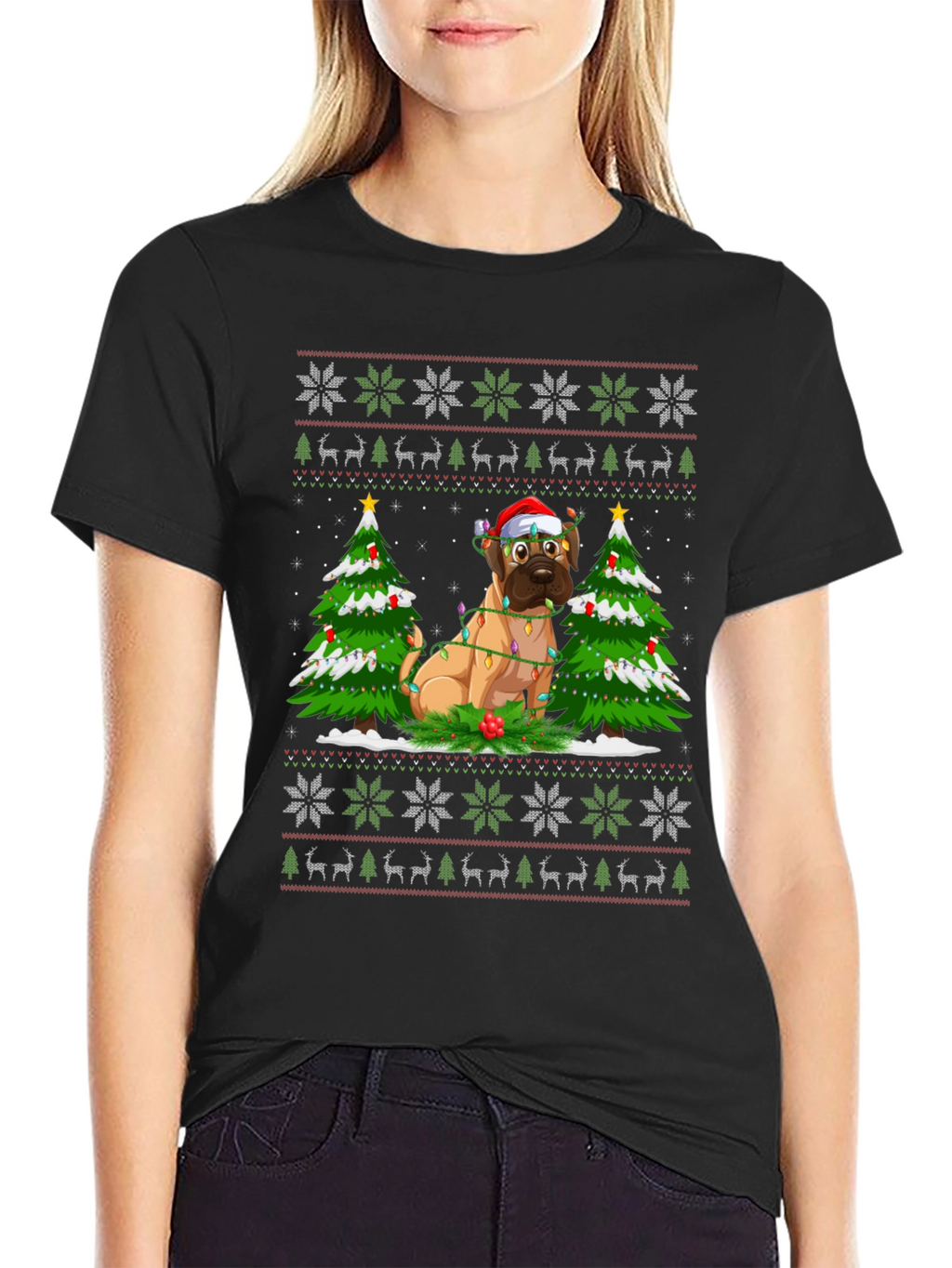 Festive Dog Christmas T-Shirt