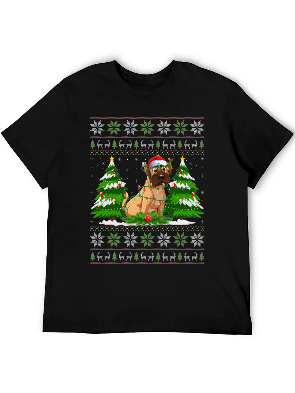 Festive Dog Christmas T-Shirt