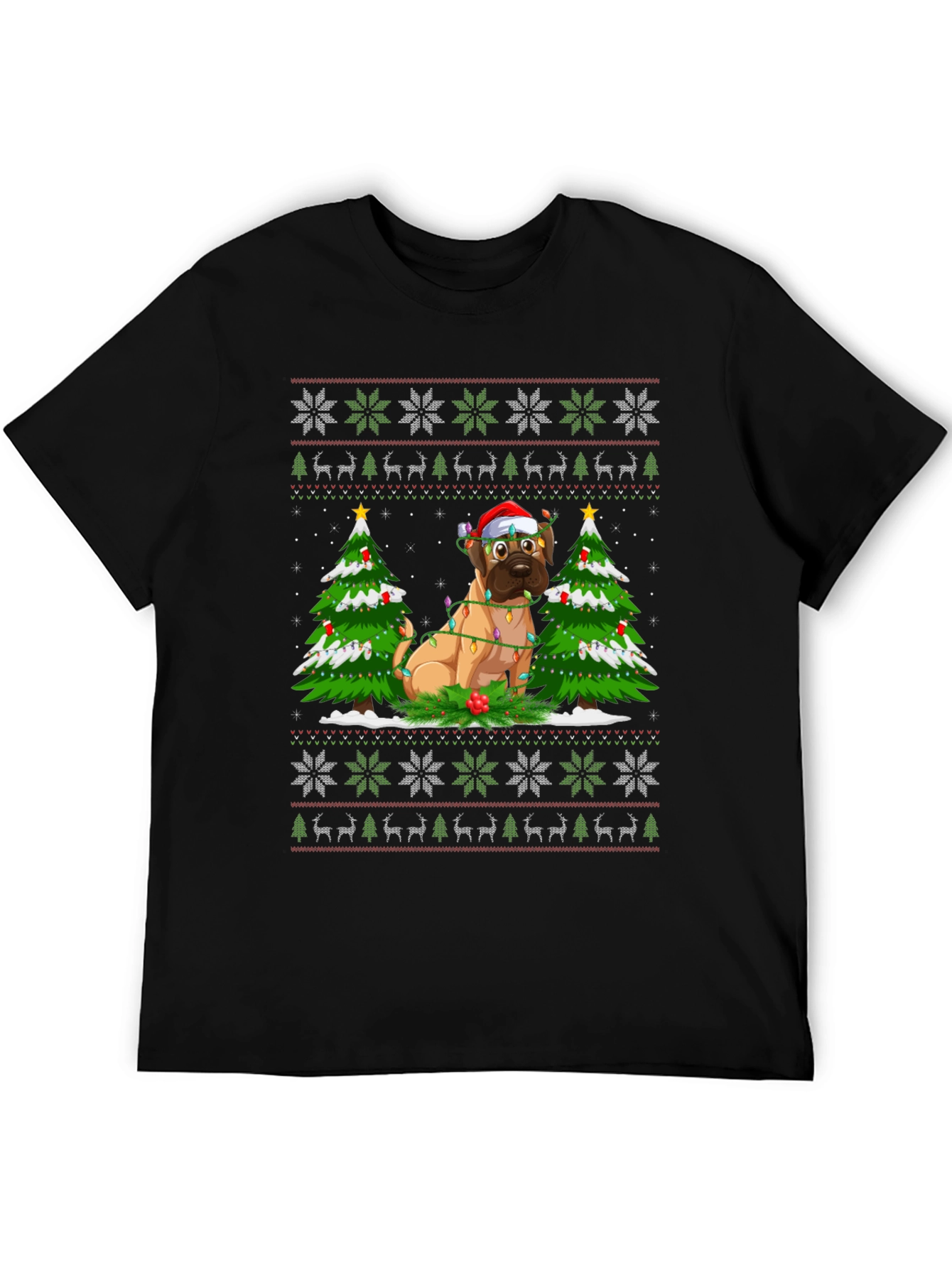Festive Dog Christmas T-Shirt
