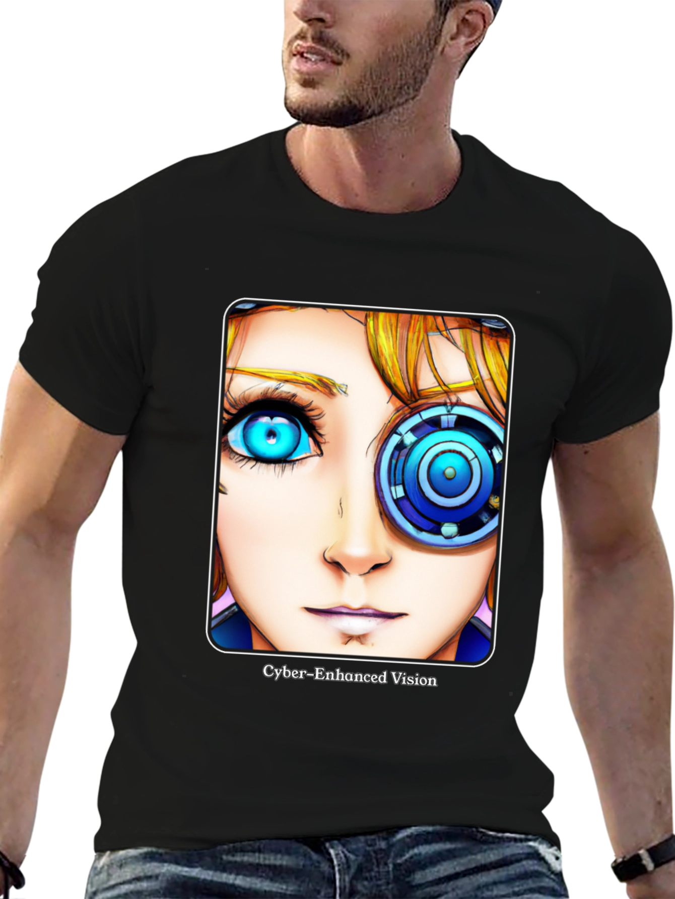 Cyberpunk Enhanced Vision Graphic T-Shirt