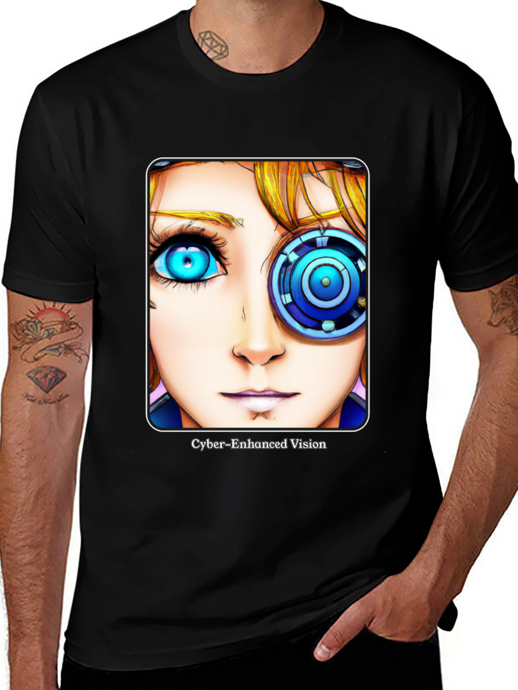 Cyberpunk Enhanced Vision Graphic T-Shirt