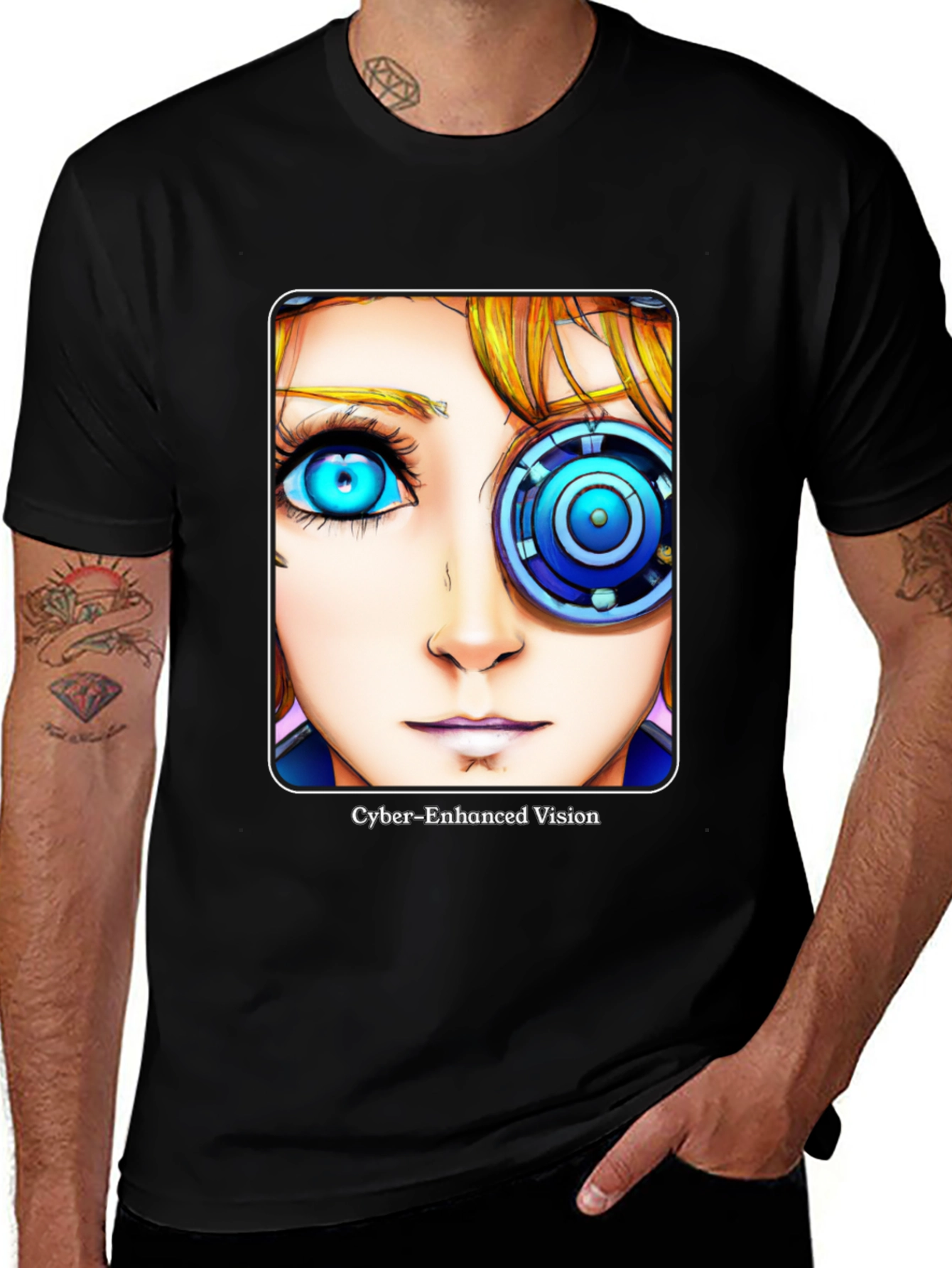 Cyberpunk Enhanced Vision Graphic T-Shirt