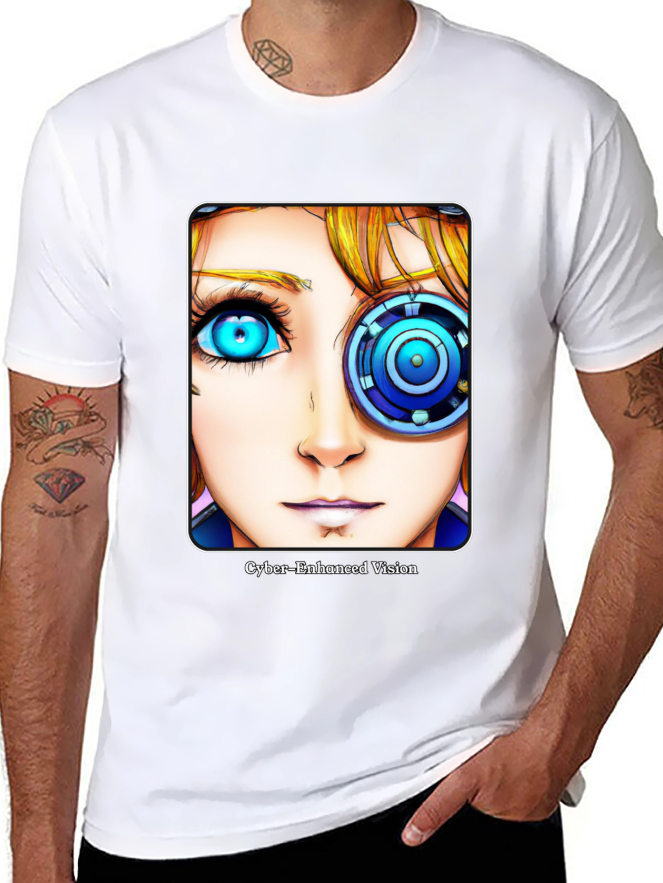 Cyberpunk Enhanced Vision Graphic T-Shirt