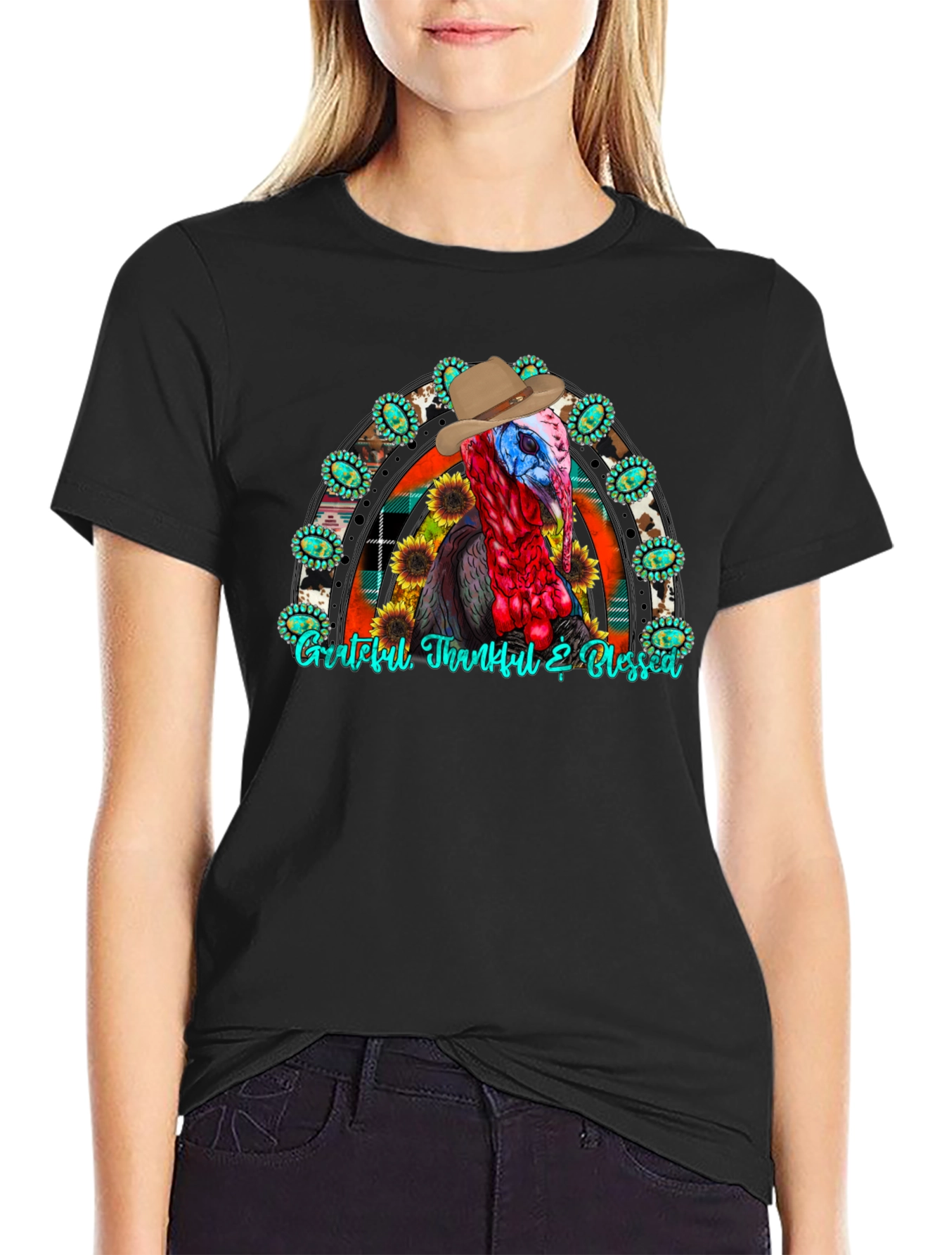 Thanksgiving Turkey Cowboy T-Shirt