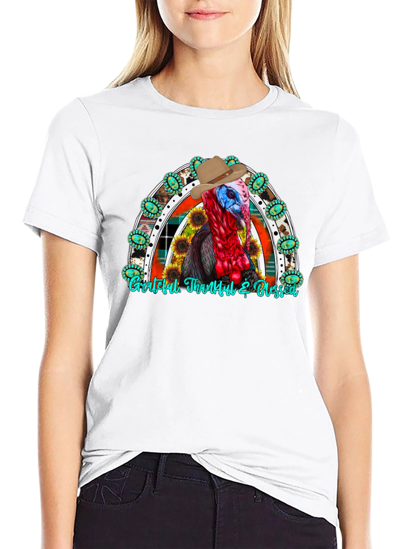 Thanksgiving Turkey Cowboy T-Shirt