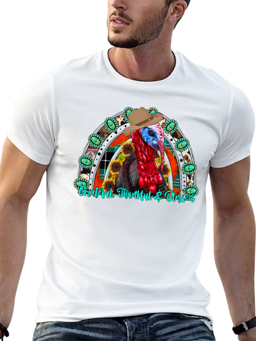 Thanksgiving Turkey Cowboy T-Shirt