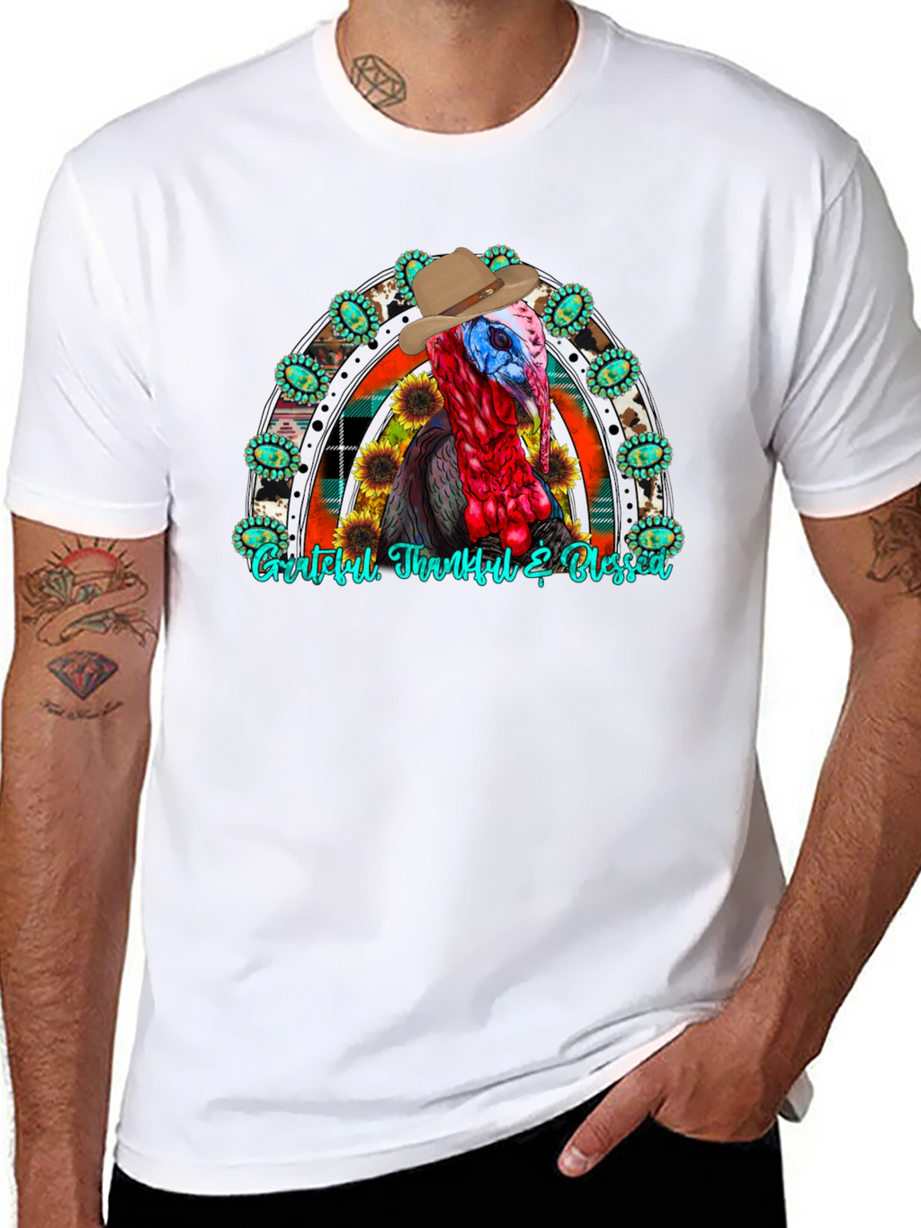 Thanksgiving Turkey Cowboy T-Shirt