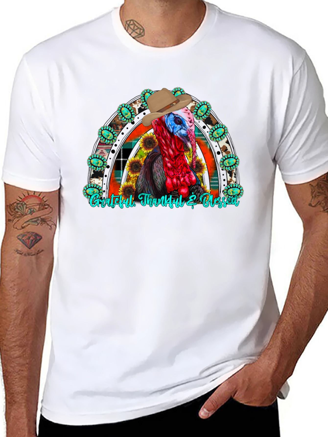 Thanksgiving Turkey Cowboy T-Shirt