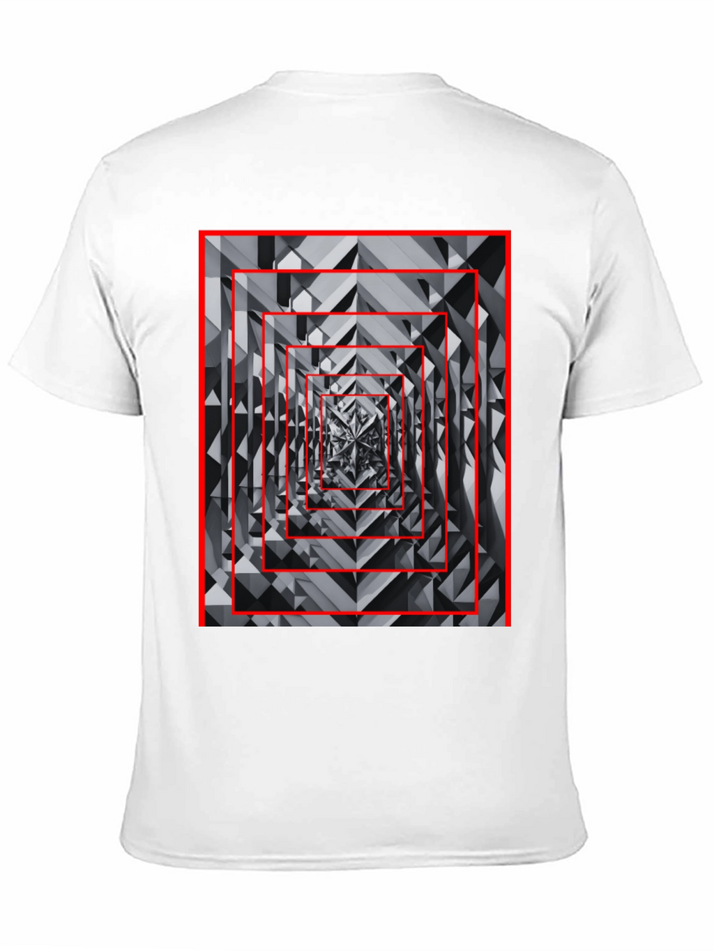 Geometric Tunnel Black T-Shirt