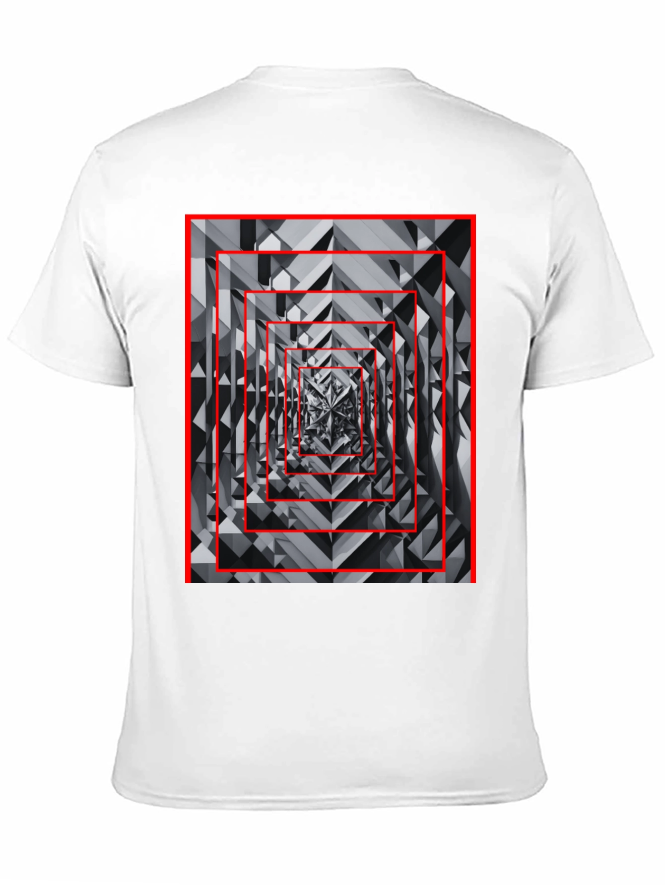 Geometric Tunnel Black T-Shirt