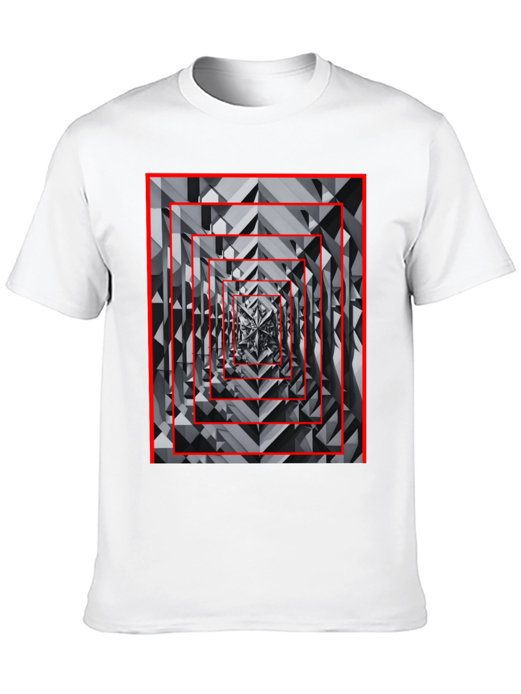 Geometric Tunnel Black T-Shirt