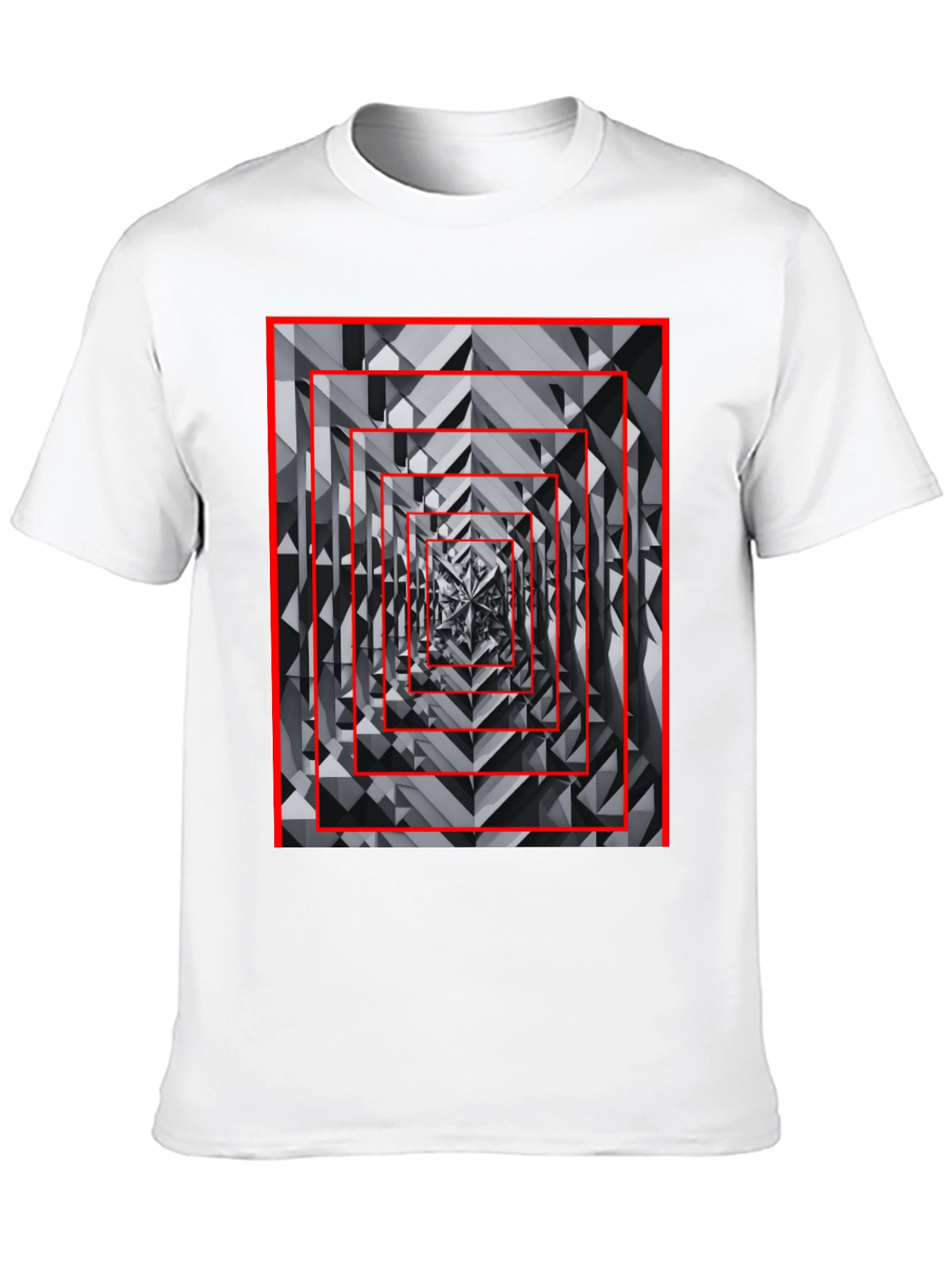 Geometric Tunnel Black T-Shirt