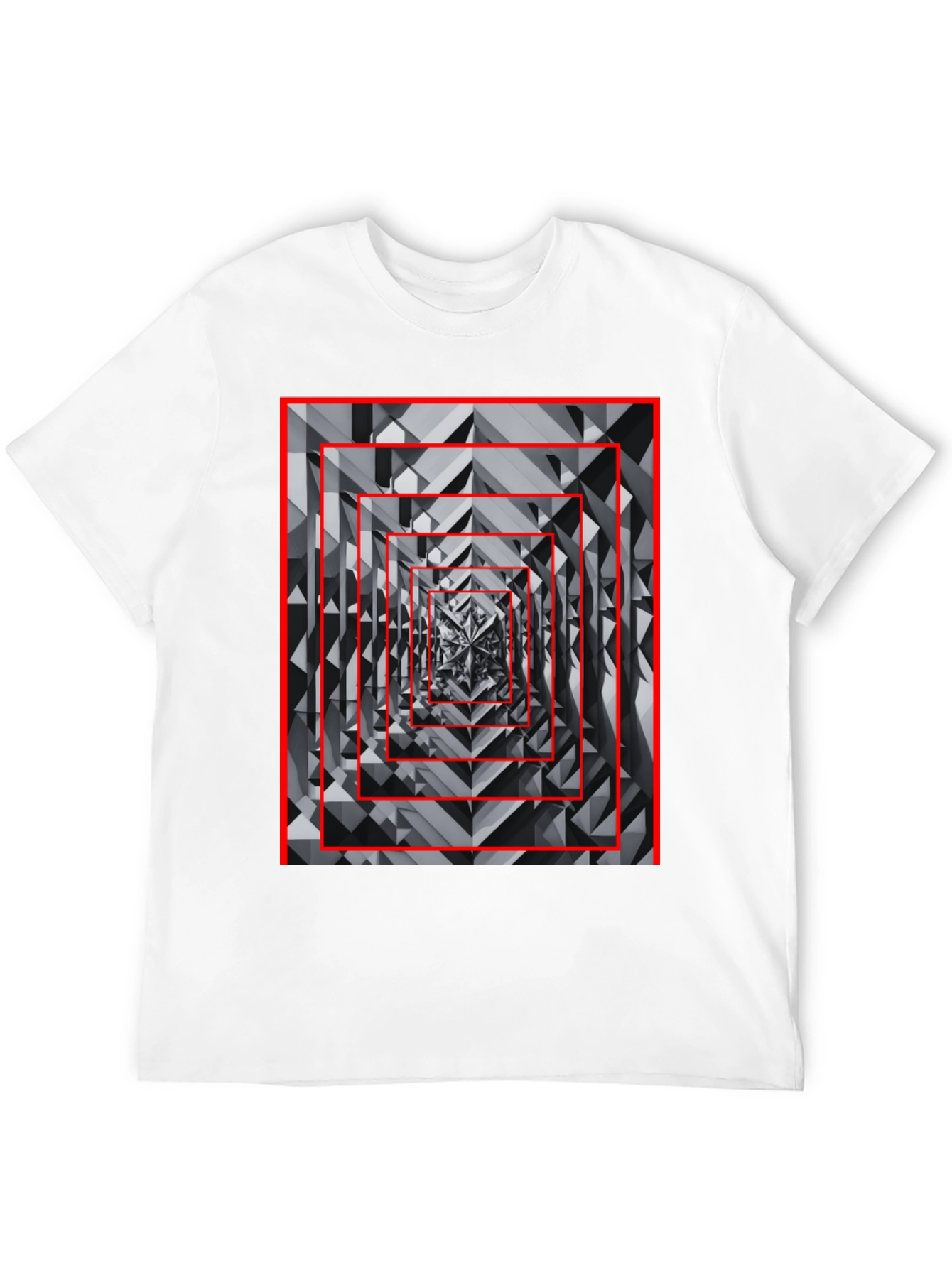 Geometric Tunnel Black T-Shirt