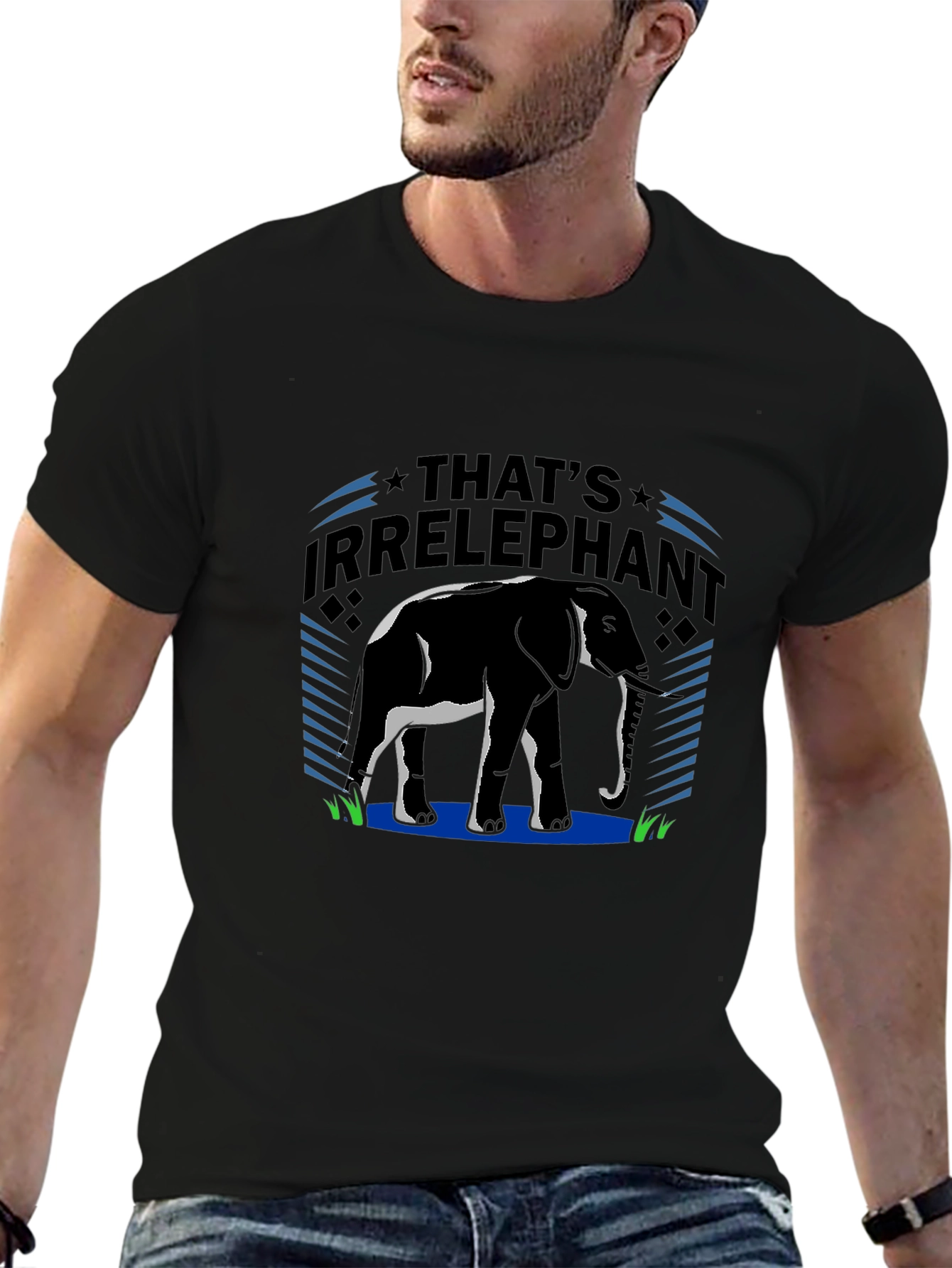 Thats Irrelephant Black T-Shirt