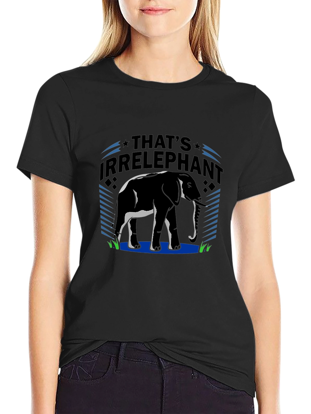 Thats Irrelephant Black T-Shirt