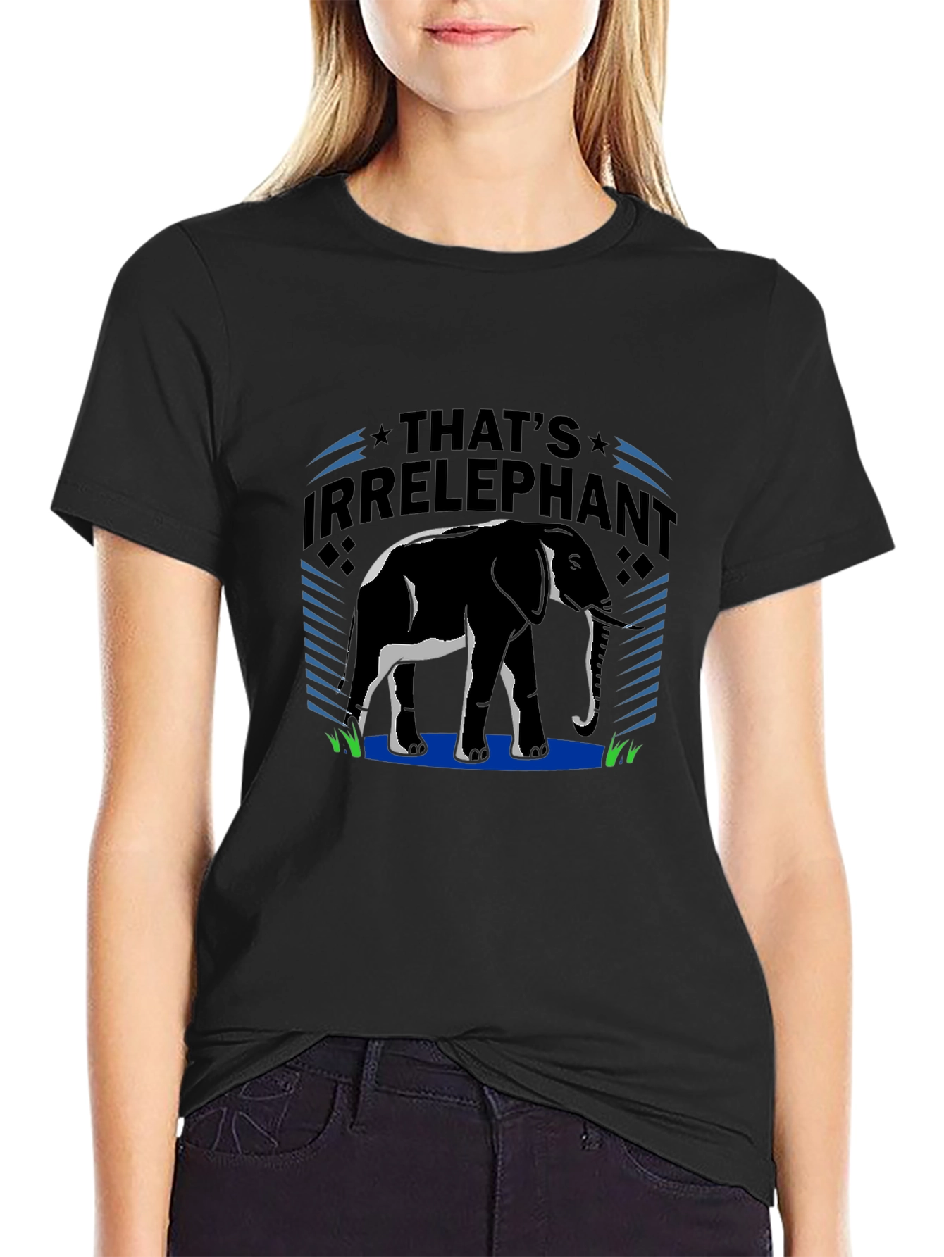 Thats Irrelephant Black T-Shirt