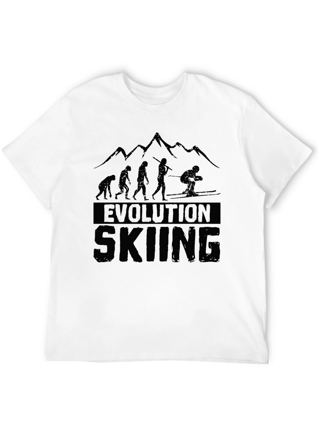 Evolution Skiing Black Graphic T-Shirt