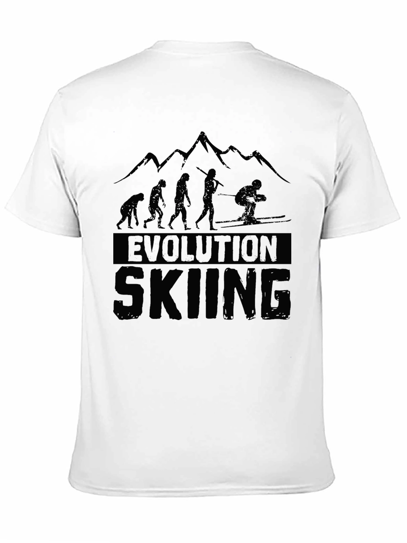 Evolution Skiing Black Graphic T-Shirt