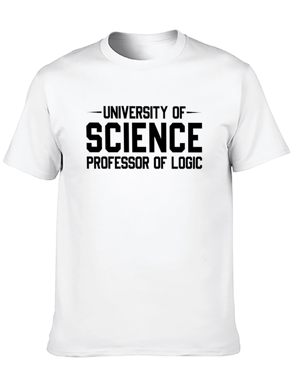 University of Science Professor of Logic Black T-Shirt
