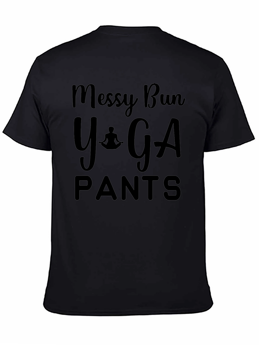 Messy Bun Yoga Pants T-Shirt - Relaxed Comfort