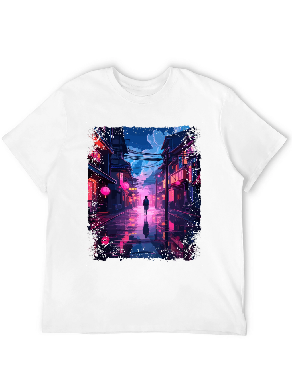 Neon Cityscape T-Shirt - Stylish Streetwear