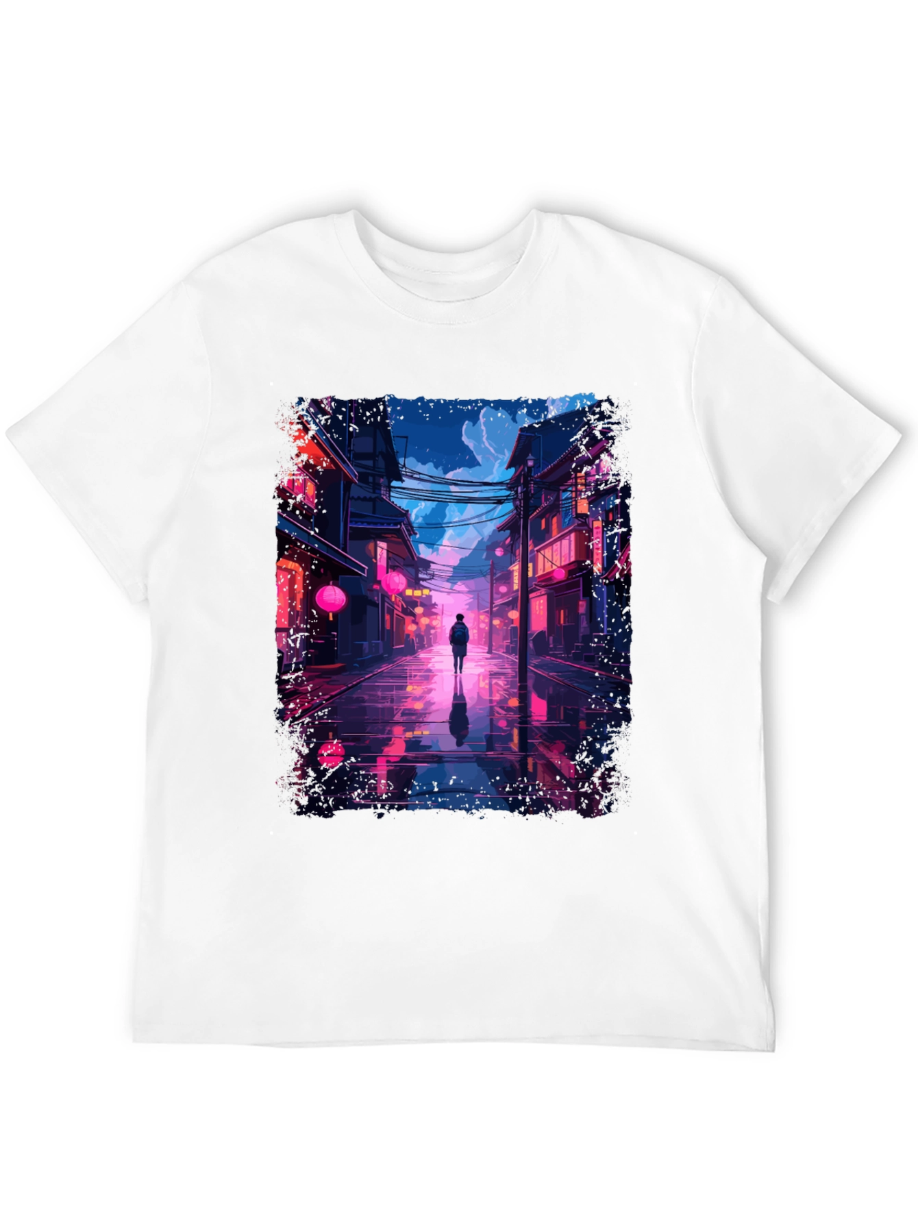 Neon Cityscape T-Shirt - Stylish Streetwear