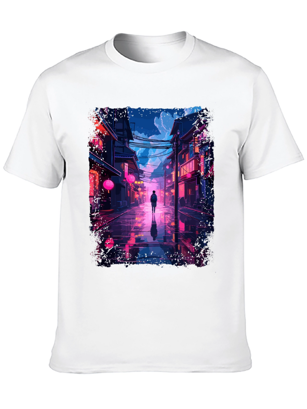 Neon Cityscape T-Shirt - Stylish Streetwear