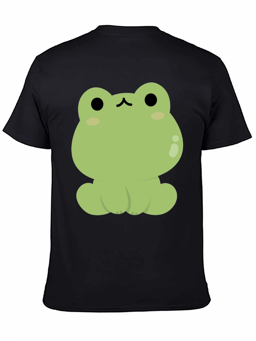 Cute Frog Graphic Black T-Shirt
