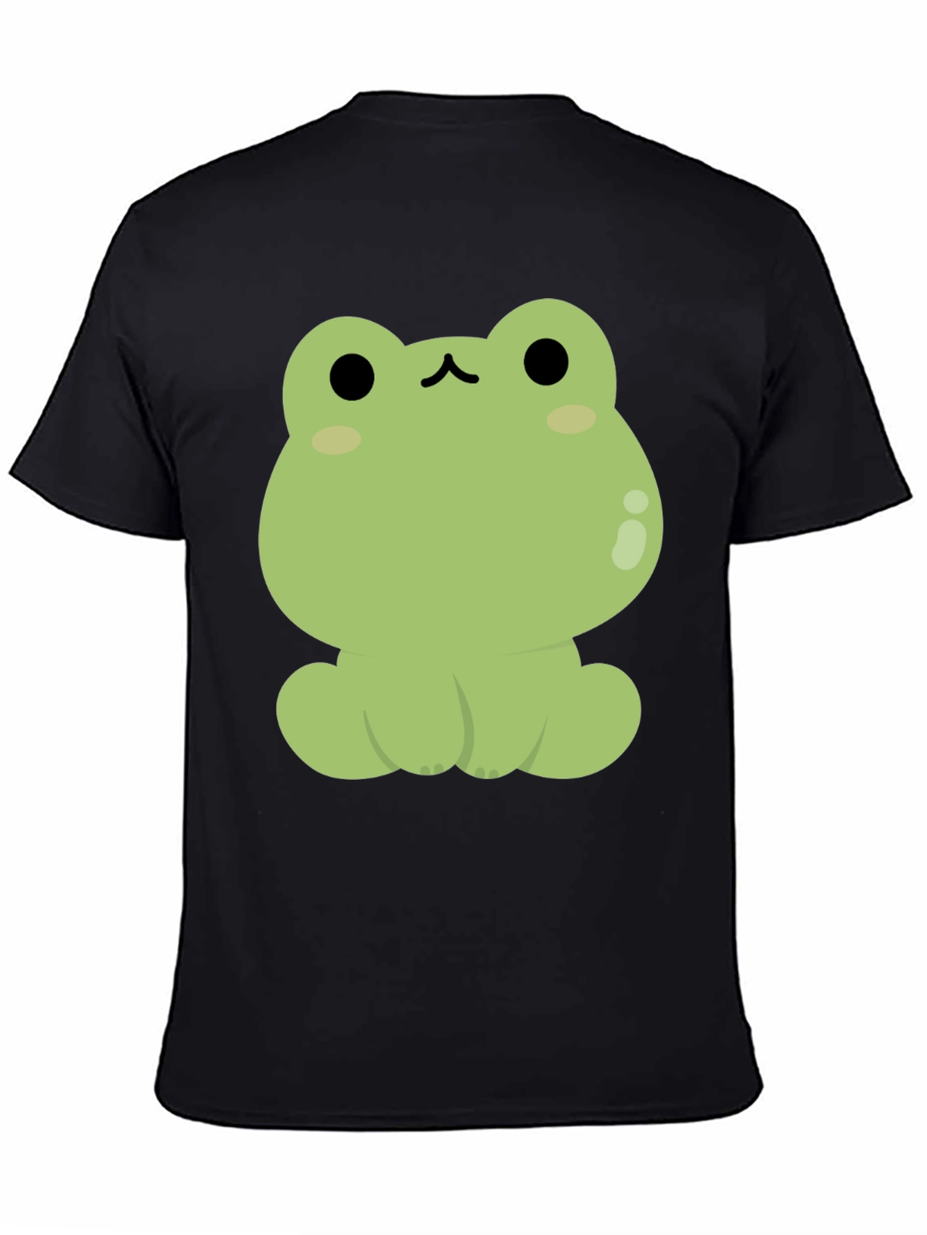 Cute Frog Graphic Black T-Shirt