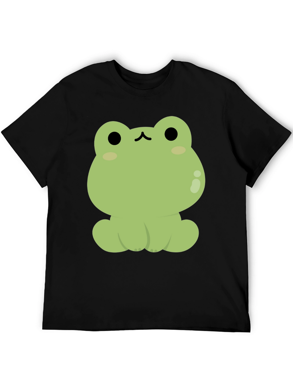 Cute Frog Graphic Black T-Shirt