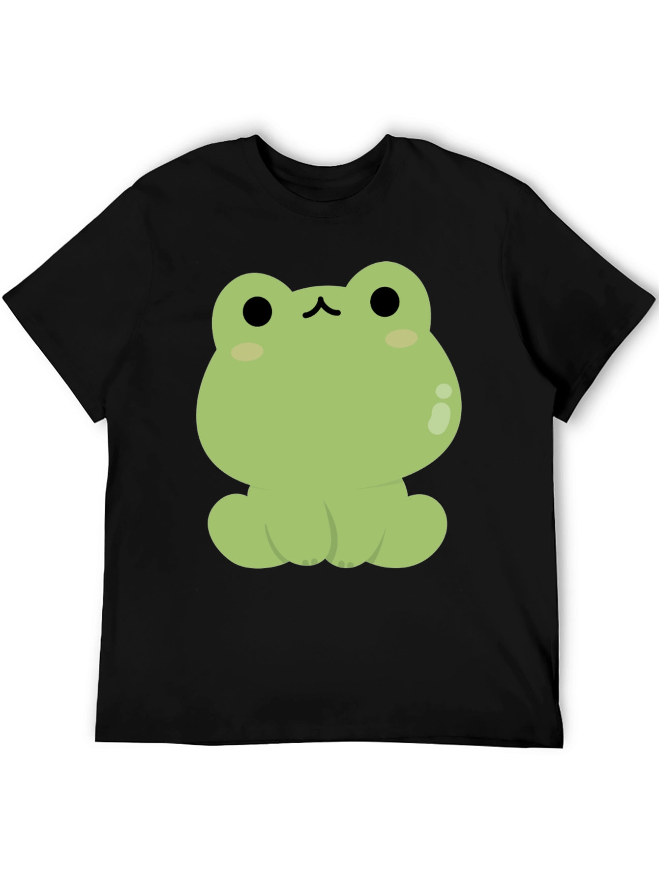 Cute Frog Graphic Black T-Shirt